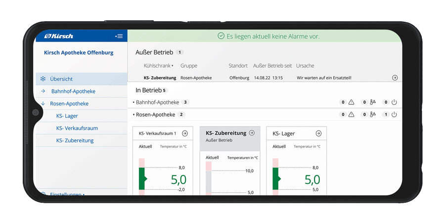 Handydisplay mit Bild der Kirsch evolution cloud